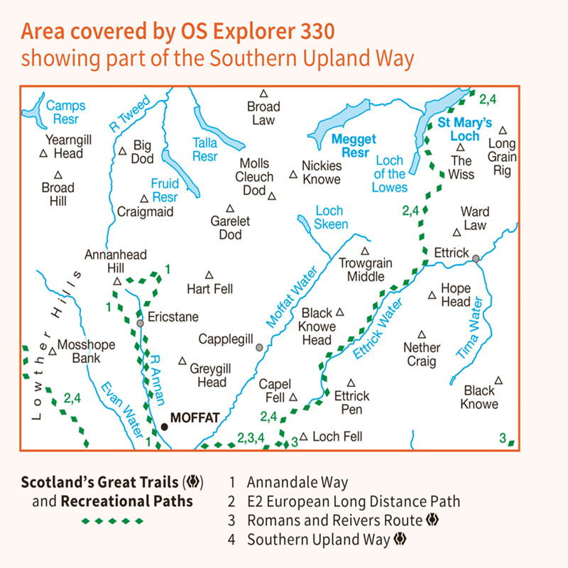 OS Explorer Map 330 - Moffat and St Mary's Loch-2
